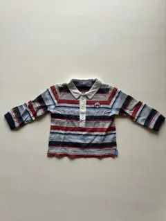 familiar　ファミリア　長袖　車　くまちゃん　刺繍　ストライプ　80 familiar ストライプ刺繍長袖Tシャツ 80 familiar ファミリア 長袖 車