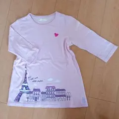 ベルメゾン　ピンクの七分袖Tシャツ　150サイズのサムネイル