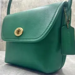 ✳︎極美品✳︎オールドコーチ COACH ショルダーバッグ グリーン ターンロック