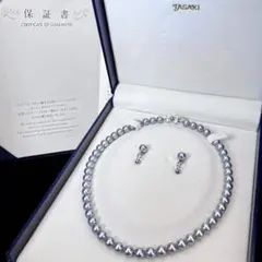 【保証書付】TASAKI アコヤパール ネックレス イヤリング 7.0-7.5㎜