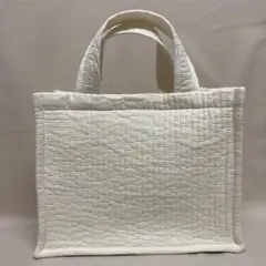 ヌビバッグ トート　スクエア　(オフホワイト)ヌビ生地使用の底板付き