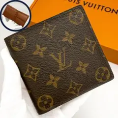 使用感小★定価8万★ルイヴィトン モノグラム ポルトフォイユマルコ 二つ折り財布
