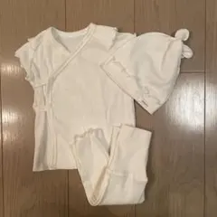 peekaboo 新生児肌着 セレモニードレス 帽子 3点セット