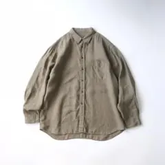 CONFECT ピンストライプ プルオーバーシャツ スモック 3 リネン混