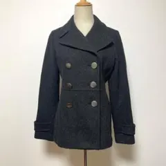 COMME CA ISM コムサイズム ダークグレー ピーコート M ウール混