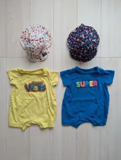 BREEZE✴ロンパース＆帽子セット 双子コーデ