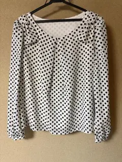 ブラウス　ペイトンプレイス　ドット柄　OL通勤服　Ｍサイズのサムネイル