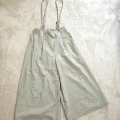 GU ジーユー 春夏用 サスペンダー付き 2WAY ワイドパンツ ベージュ L