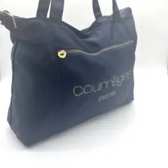 courrèges クレージュ ネイビー ナイロン製 トートバッグ 大容量のサムネイル