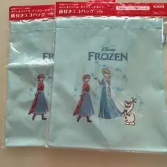 ディズニー エコバッグ アナ雪2セット キリンオリジナル紐付きエコバッグ