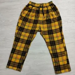 チェック柄長ズボン120センチ　クリスマスカラー　秋冬用