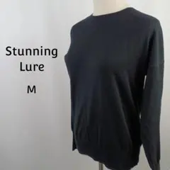 Stunning Lure　ニット　M　ブラック　クルーネック　黒のサムネイル