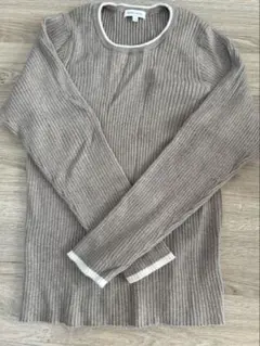 GLOBAL WORK ベージュリブニット Mサイズ