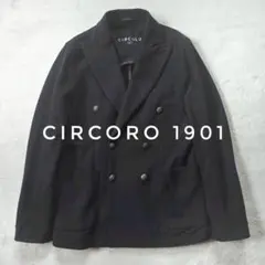 CIRCOLO ダブルブレスト コットンジャージー メタルボタン ブラック 46のサムネイル