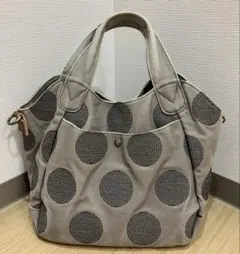 トーラ刺繍ドット柄トートバッグ　グレー系のサムネイル