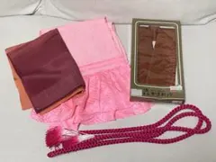 和装小物4点セット　帯揚げ　帯締め　重ね衿