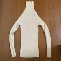 無印良品 首のチクチクを抑えた太リブタートルネック M サイズ