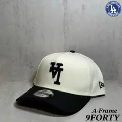 【人気No.1・海外限定】 ドジャース 9FORTY 逆ロゴ ホワイト 黒 ③