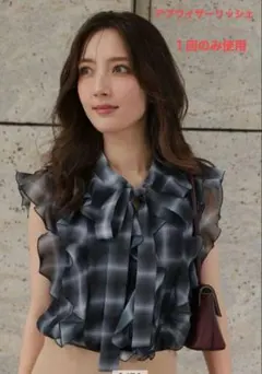 Apuweiser-riche ＜店舗限定＞シアーチェックプリントワンピース