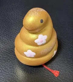 金色 へび　金蛇　置物　おみくじ　蛇みくじ　金運上昇