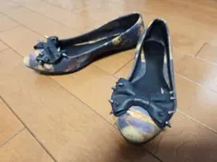 DIESELデニムプリントパンプス スタッズリボン付 ２３cmのサムネイル