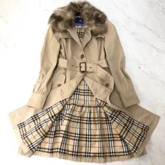 【極美品✨️BURBERRY】 ノバチェック フォックスファー トレンチコート