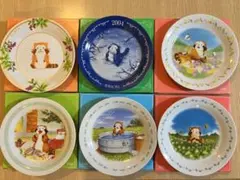 「世界名作劇場」あらいぐまラスカルの絵柄の皿6枚セット(非売品)