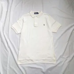 【Polo by Ralph Lauren】90s生成り色ポニー刺繍ポロシャツ