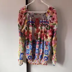 Desigual 花柄 長袖シャツ XSサイズ