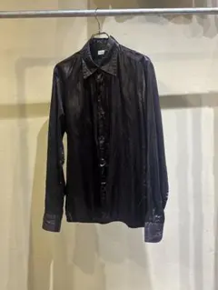 GalaabenD 23AW ジャガードLeafシャツ BLACK 新品 - メルカリ