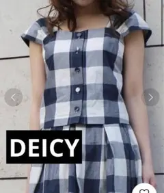 DEICY ギンガムチェックブラウス