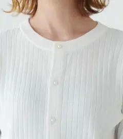 SALE【新品/未着用/美品】ROPÉ PICNIC /ニットカーデ/白