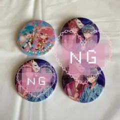 さところ デフォ ペア缶バッジ