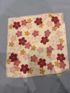 桜の花柄タオルハンカチ