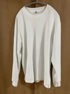 【美品】UNIQLO エアリズムコットンクルーネックTシャツ L 白