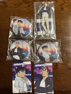 コナン　セガラッキーくじ　E賞　アクリルスタンド　I賞　缶バッジ