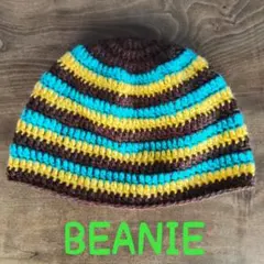 ビーニー★クラッシャーハット★ ニット帽★バケハ★ハンドメイド★かぎ編み
