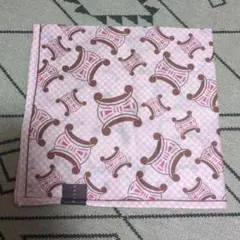 新品未使用　CELINE セリーヌハンカチ 大判 マカダム柄 綿100%