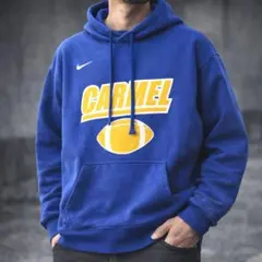 ナイキ CARMEL フットボール パーカー L 裏起毛 青