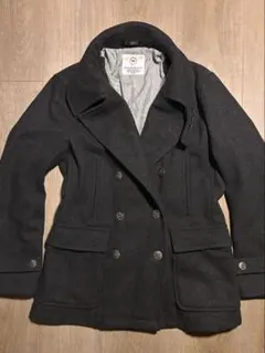 ナノユニバース　ウールピーコート ダークグレー