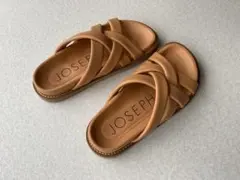 JOSEPH ジョゼフ クロスサンダル レザー 厚底 キャメル 37 スペイン製のサムネイル