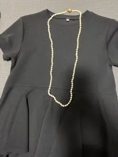 パール調 ロングネックレス ゴールドカラー留め具のサムネイル