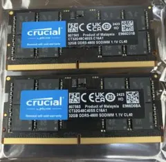 Crucial 64GB(32GB×2) DDR5メモリ 新品未開封 新品未開封] DDR5 メモリー 64GB (2×32GB) Crucial