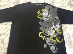 和柄龍半袖Tシャツ3XL