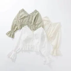 ナイスクラップ　カラミレースvintage風ブラウス