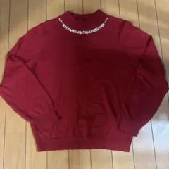 earth music&ecology 赤 長袖ニットセーター トップス