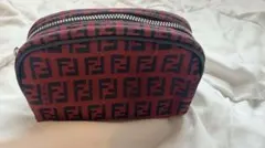 FENDI ズッカ柄 ポーチ レッド×ブラックのサムネイル