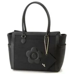 超美品 MARY QUANT ブラックトートバッグ