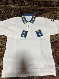 PICONE 星柄ポロシャツ ホワイト
