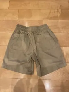 ベージュ ゴムウエスト ショートパンツM
